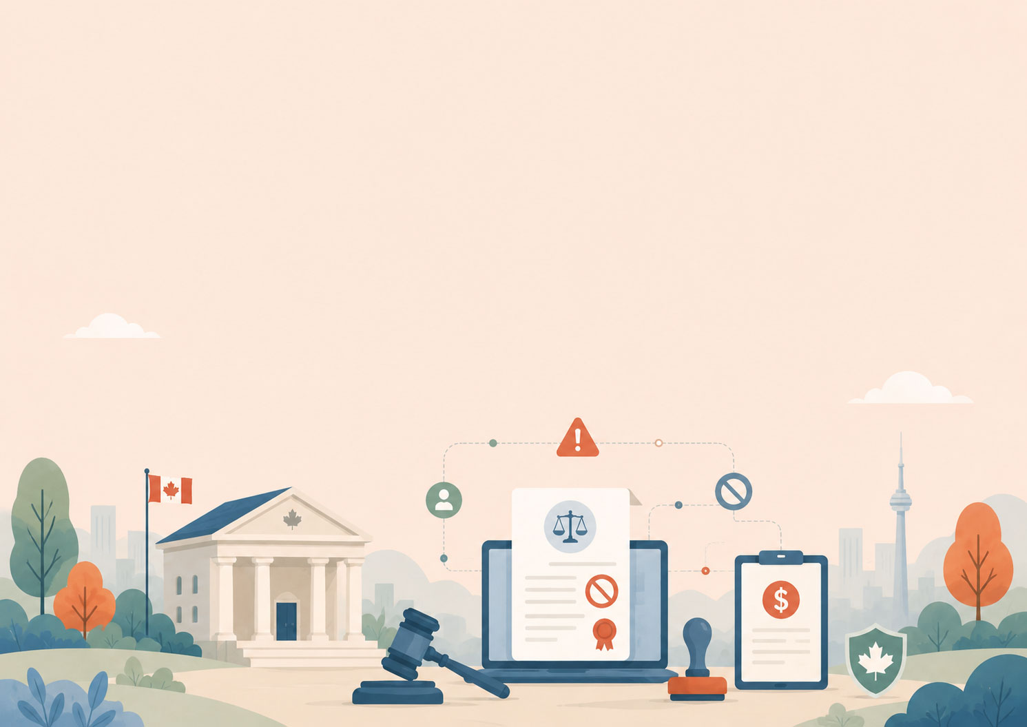 AI sanctions and misuse illustration